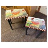 Decorative chicken tables (2)