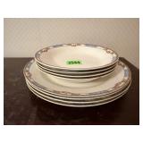 English china plates (4), bowls (4)