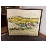 Crewel needlepoint artwork