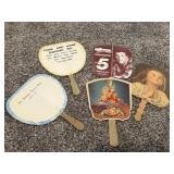 Vintage advertising hand fans