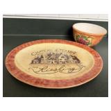 Wine serving plate, bowl