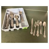 Tray of silverware