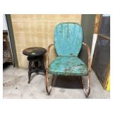 Vintage clam shell patio chair