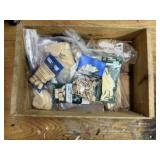 Fruit crate of wood craft supplies