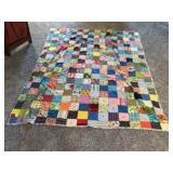Scrap tie quilt