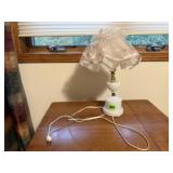Milk glass table lamp