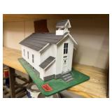 Handcrafted school birdhouse