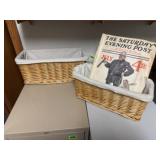 Matching storage baskets, Saturday Evening Post