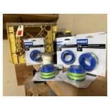 Crate of trimmer line, oil