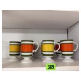 Striped coffee mugs