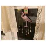 NWT beaded flamingo wind chime