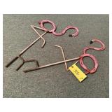 Flamingo horseshoe yard art (2)