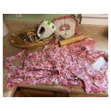 Cooking aprons, rolling pin, hand mixer, cottage