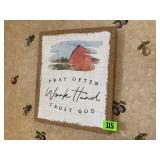 "Pray Often, Work Hard, Trust God" canvas wall