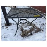 Metal patio table