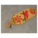 Vintage burlap cardinal wall hanging