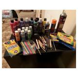 Tote bag of art supplies