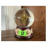 Cross musical snow globe