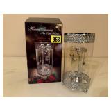 Holiday spinning tea light lantern