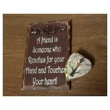 Friend wall sign, inlay stone trinket