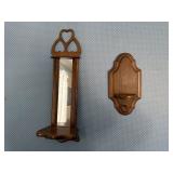 Wooden wall sconces (2)