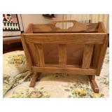 Oak magazine rack
