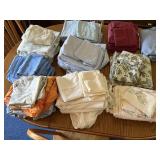 Assorted bedding, sheets, pillowcases