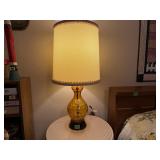 Mid century modern amber table lamp