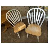 White pine dining chairs (2)