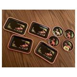 Flamingo trays, coasters