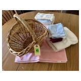 Gathering basket, bath towels, washcloths
