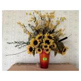 Sunflower floral bouquet, vase