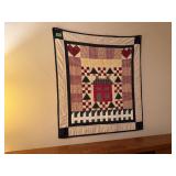 Cabin quilted wall hanging