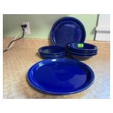 Cobalt stoneware dishes