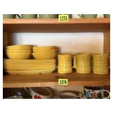 Yellow Frankoma pottery dishes