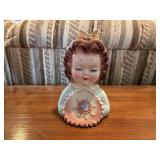 Little girl ceramic head vase