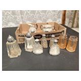 Salt & pepper shakers, 25th Anniversary cream &