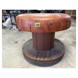 Wooden spool stool