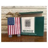 American flag door knocker topper