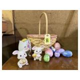 Easter bunnies, eggs