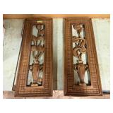 Boho floral wall plaques (2)