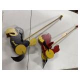 Hand crafted Herky, Cy stick toys (2)