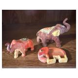 Indian elephant collectibles, trinket dish