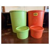 Vintage Tupperware canisters (2), storage
