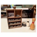 Bowling printers box, bric brac