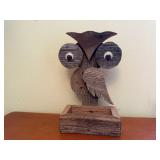 Wood crafted owl