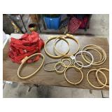 Bag of embroidery hoops