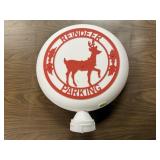 Reindeer parking blow mold sign , no post