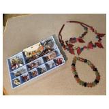 Beaded, costume jewelry assortment