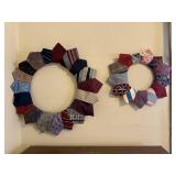 Hand sewn necktie wreaths (2)